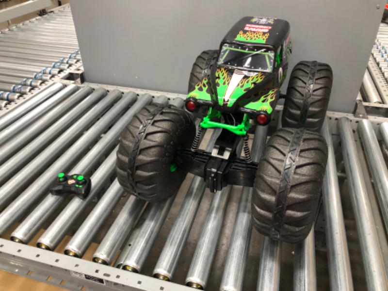 Photo 3 of **READ BELOW**Monster Jam, Official Mega Grave Digger All-Terrain Remote Control Monster Truck with Lights, 1: 6 Scale