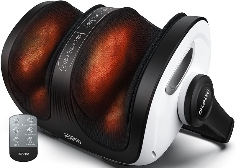 Photo 1 of Foot Massager Machine, Valentines Day Gifts for Him, RENPHO Shiatsu Foot and Calf Massager with Heat and Remote, Deep Kneading and Rolling Calf and Leg...