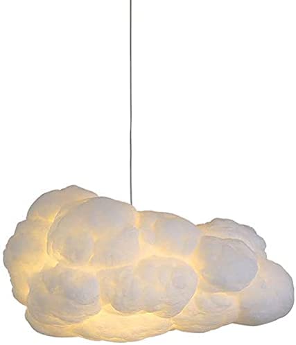 Photo 1 of **LIGHT BULBS NOT INCLUDED**
NC Modern Floating White Cloud Pendant Hanging Light Nordic Cotton Ceiling Light Fixture Girls Children's Living Room Bedroom Hotel Lobby Restaurant Clothing Store Chandelier (23.7Inch)
