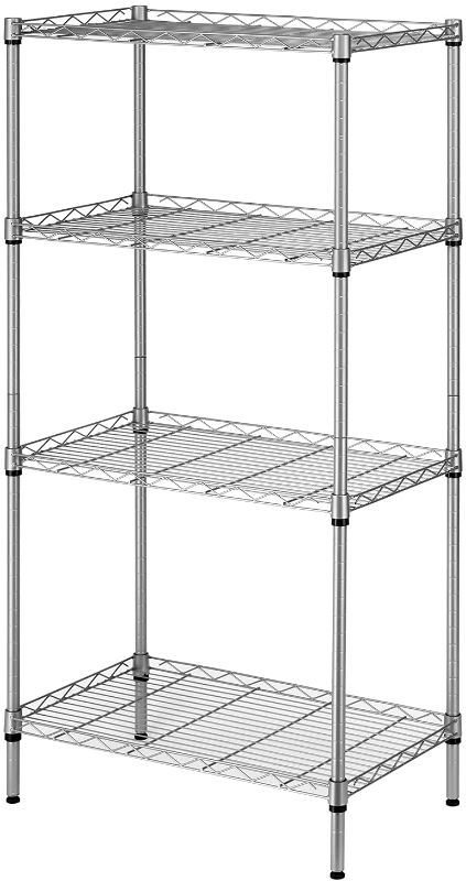 Photo 1 of (stock photo for reference only not exact item)
4 Tier Adjustable Storage Shelf Metal Storage Rack Wire Shelving Unit 
NO WHEELS