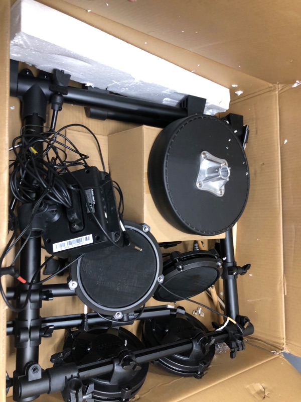 Photo 1 of Alesis Drums Debut Kit – Kids Drum Set With 4 Quiet Mesh Electric Drum Pads, 120 Sounds, Drum Stool, Drum Sticks, Headphones and 60 Melodics Lessons