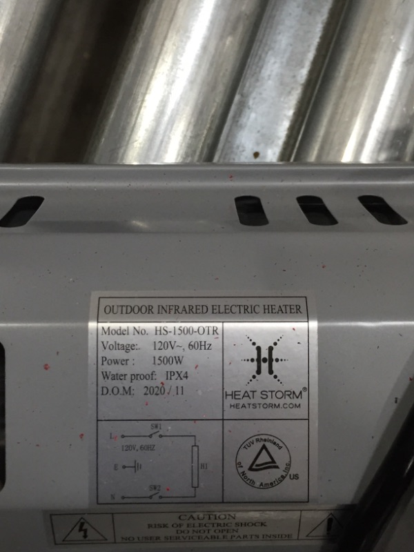 Photo 3 of ***PARTS ONLY*** Heat Storm HS-1500-OTR Infrared Heater, 1500-watt
