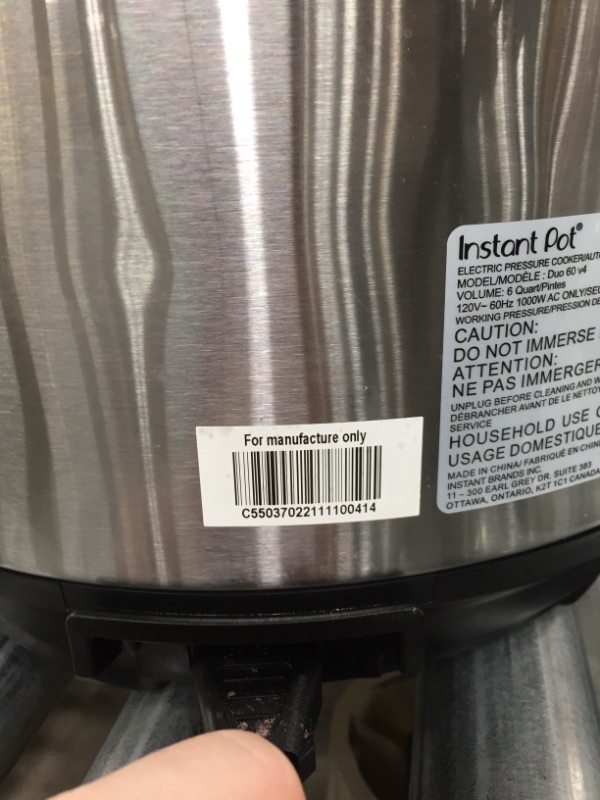 Photo 3 of Instant Pot DUO60 7-in-1 Programmable Pressure Cooker 6-Qt.
