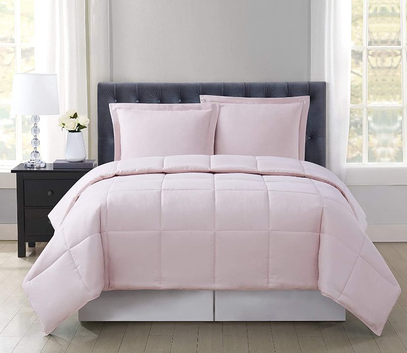 Photo 1 of Truly Soft Everyday Reversible Comforter Set, Full/Queen, Blush
