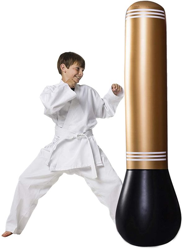 Photo 1 of foneta Inflatable Punching Bag Kids 59 inch Freestanding Punching Bag with Air Pump, Boxing Bag for Kids Ages 5-10
