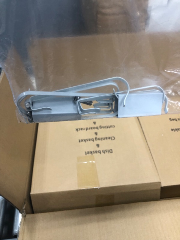 Photo 1 of *previously opened*
*MISSING manual*
PUSDON Over Sink (26"-37.5") Dish Drying Rack, Adjustable Large Dish Drainer for Storage Kitchen Counter Organization, 2 Tier Stainless Steel Over Sink Dish Rack Display, White
