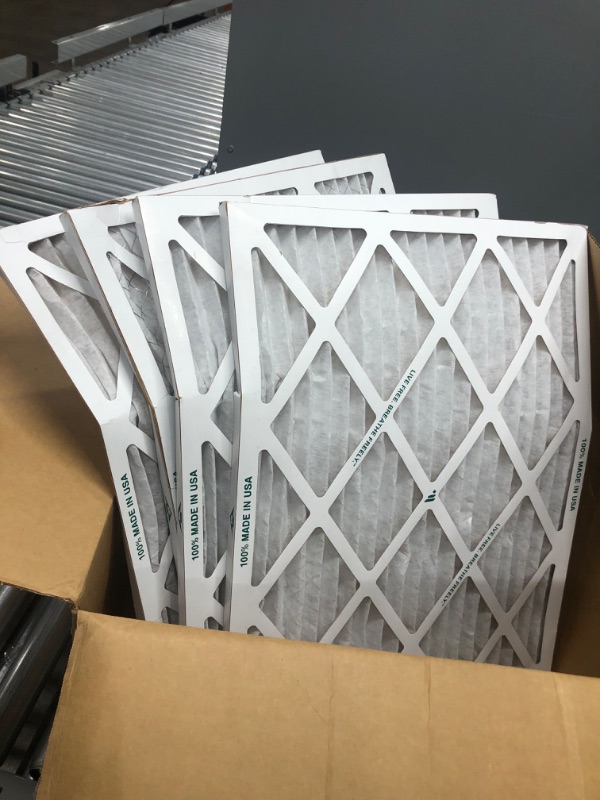 Photo 2 of *filters slightly bent*
Filterbuy 18x24x1 Air Filter MERV 8, Pleated HVAC AC Furnace Filters (4-Pack, Silver)
