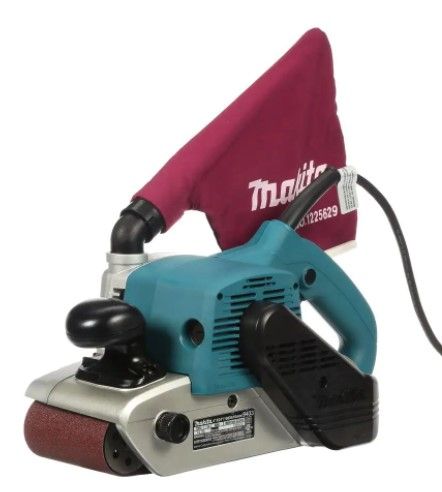 Photo 1 of *USED*
*SEE last picture for damage*
Makita 11 Amp 4 in. x 24 in. Corded Belt Sander with Abrasive Belt, 80G Belt and Dust Bag