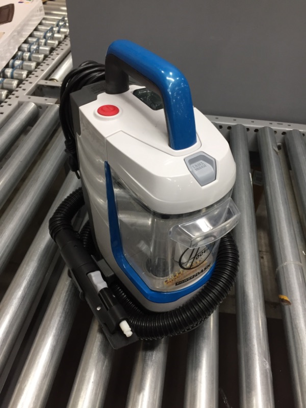 Photo 2 of *USED*
Hoover PowerDash GO Portable Spot Cleaner, Lightweight Carpet and Upholstery Machine, Stain Remover for Pets, Stairs and Home, FH13001PC, Blue
