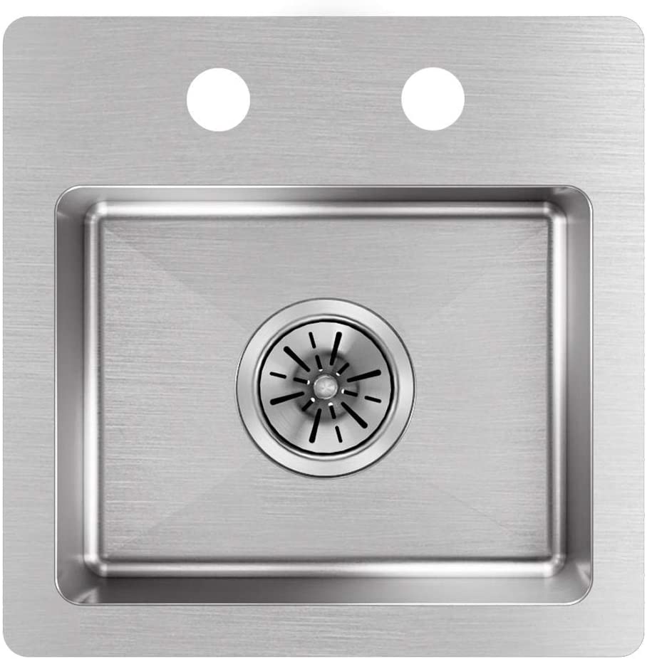 Photo 1 of *drain piece NOT included*
Elkay Crosstown Drop-In Stainless Steel 15 in. 2-Hole Single Bowl Kitchen Sink
