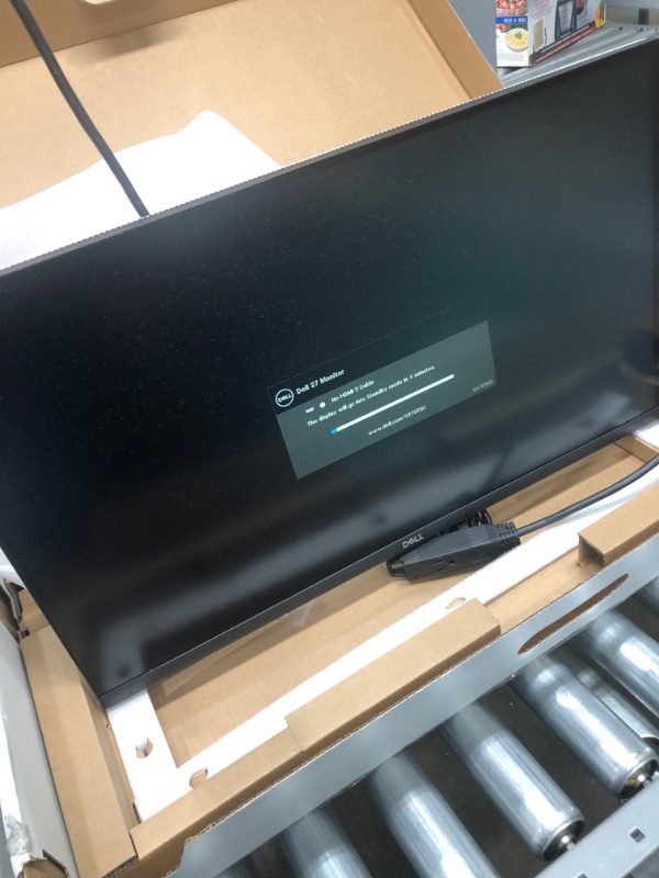 Photo 2 of *USED*
*screen turns on, but cont. to flicker* 
Dell S2722QC 27-inch 4K UHD 3840 x 2160 60Hz Monitor, 8MS Grey-to-Grey Response Time (Normal Mode), Built-in Dual 3W Integrated Speakers, 1.07 Billion Colors, Platinum Silver (Latest Model)
