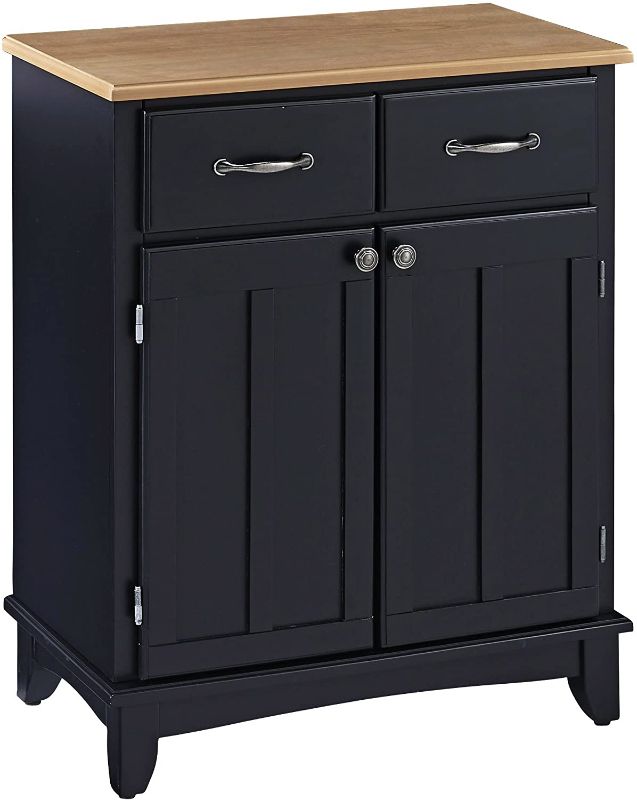 Photo 1 of *BOX 2 of 2, NOT COMPLETE*
*possibly MISSING some hardware*
Home Styles Buffet of Buffets Black with Wood Top by Home Styles, 15.87"D x 29.25"W x 36"H

