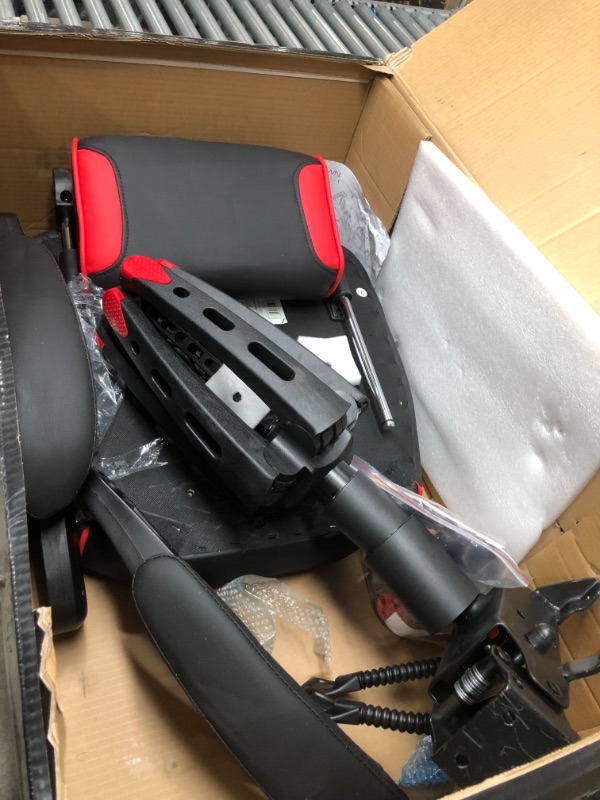 Photo 3 of *USED*
*MISSING hardware*
Respawn 110 Racing-Style Bonded Leather Gaming Chair, Red/Black