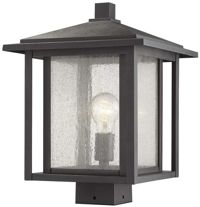 Photo 1 of *light bulb NOT included* 
Z-Lite 554PHBS-BK 1 Light Outdoor Post Mount Fixture, Black
