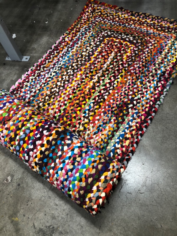 Photo 2 of *USED, DIRTY*
nuLOOM Aleen Braided Cotton/ Jute Runner Rug, 2' 6" x 8', Multi
