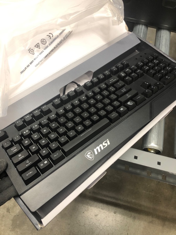 Photo 2 of MSI Gaming Backlit RGB Dedicated Hotkeys Anti-Ghosting Water Resistant Gaming Keyboard (Vigor GK20 US)
