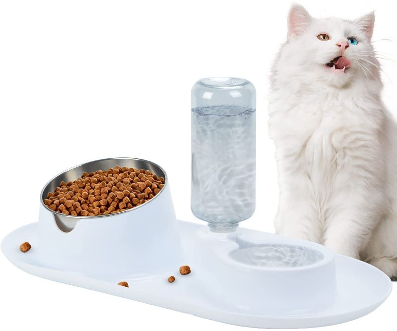 Photo 1 of *SEE last picture for damage*
MERRI Cat Bowls for Food and Water Set, Includes Gravity Water Bowl, Raised Dishe for Food 
