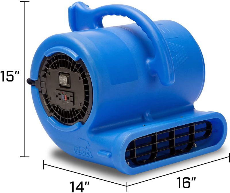 Photo 1 of *USED*
B-Air VP-25 1/4 HP 900 CFM Air Mover for Water Damage Restoration Equipment Carpet Dryer Floor Blower Fan Home and Plumbing Use, Blue
