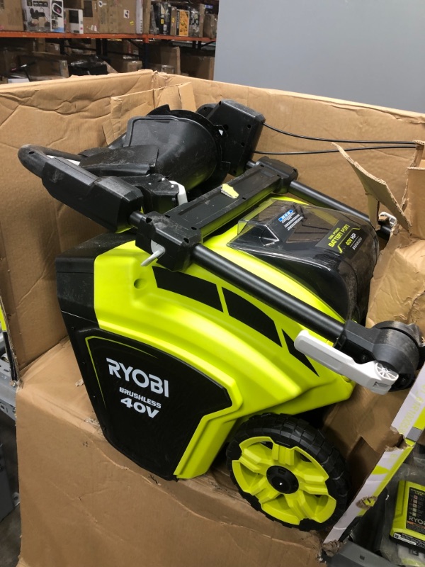 Photo 3 of *USED*
*MISSING 1 battery and charging cord*
RYOBI 40V HP Brushless 21 in. Cordless Single Stage Snow Thrower with (2) 5.0 Ah Batteries