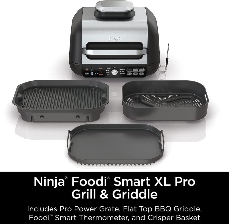 Photo 1 of *USED*
*MISSING manual*
Ninja IG651 Foodi Smart XL Pro 7-in-1 Indoor Grill/Griddle Combo