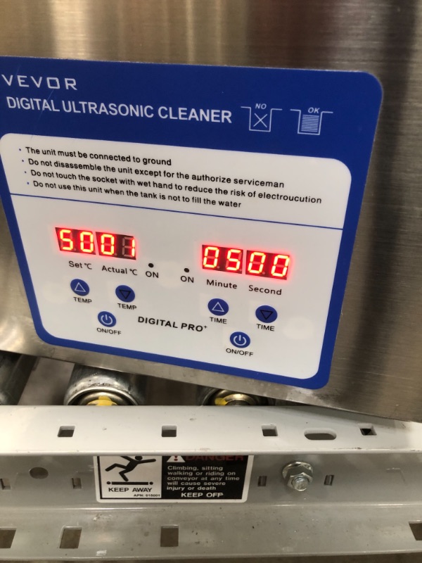 Photo 4 of *USED*
*MISSING hanging item shown in stock picture*
Mophorn Professional Ultrasonic Cleaner 304&316 Stainless Steel Digital Lab Ultrasonic Cleaner with Heater Timer (3.2L)