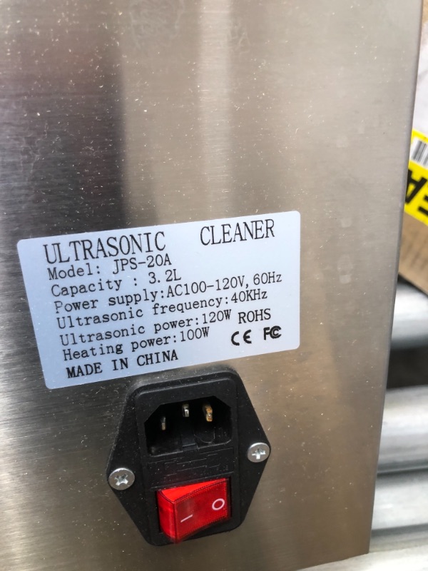 Photo 5 of *USED*
*MISSING hanging item shown in stock picture*
Mophorn Professional Ultrasonic Cleaner 304&316 Stainless Steel Digital Lab Ultrasonic Cleaner with Heater Timer (3.2L)