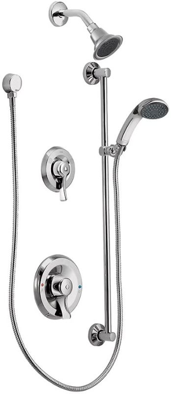 Photo 1 of *MISSING manual and possibly some hardware* 
Moen T8342 Commercial Posi-Temp Pressure Balancing Shower and Handshower Trim, Valve Required, Chrome
