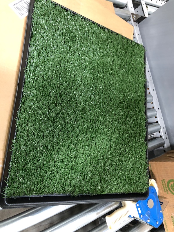 Photo 3 of Artificial Grass Puppy Pad for Dogs and Small Pets – Portable Training Pad with Tray – Dog Housebreaking Supplies by PETMAKER