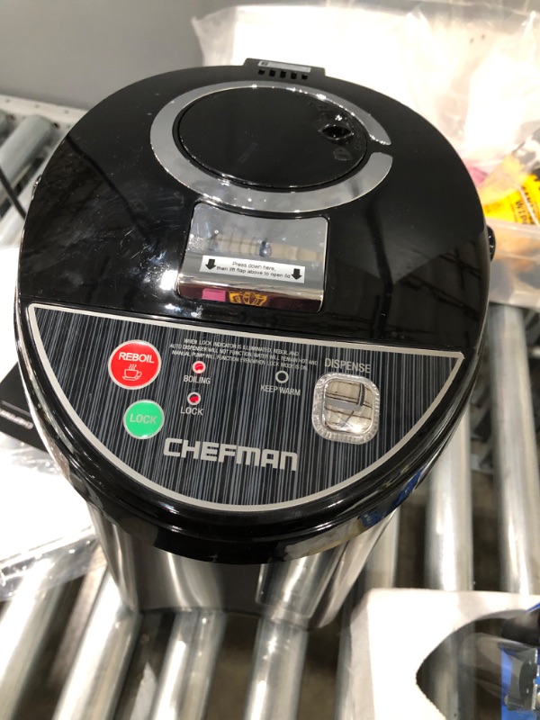 Photo 1 of Chefman Electric Hot Water Pot Urn w/ Auto and Manual Dispense Buttons