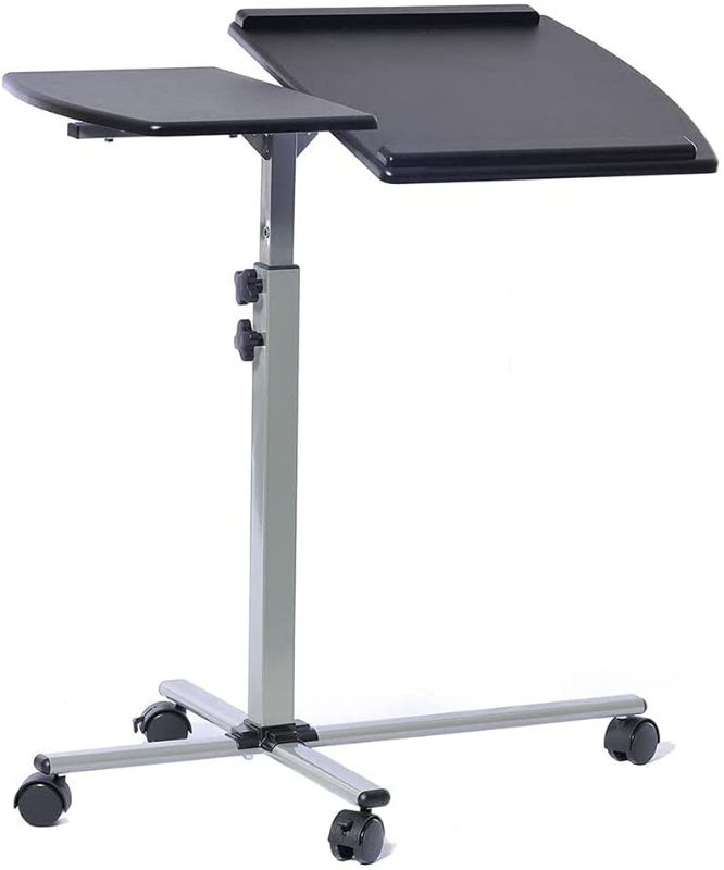 Photo 1 of Techni Mobili Rolling Adjustable Laptop Cart, Graphite
