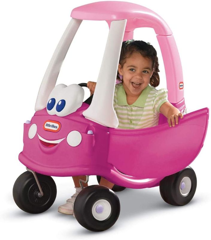 Photo 1 of Little Tikes Princess Cozy Coupe Ride-On Toy - Toddler Car Push and Buggy Includes Working Doors, Steering Wheel, Horn, Gas Cap, Ignition Switch - For Boys and Girls Active Play , Pink
