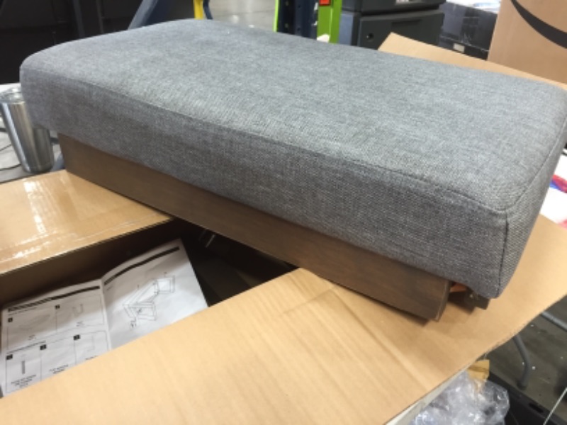 Photo 2 of *NO LEGS** SIMPLIHOME Milltown 26 inch Wide Rectangle Ottoman Bench