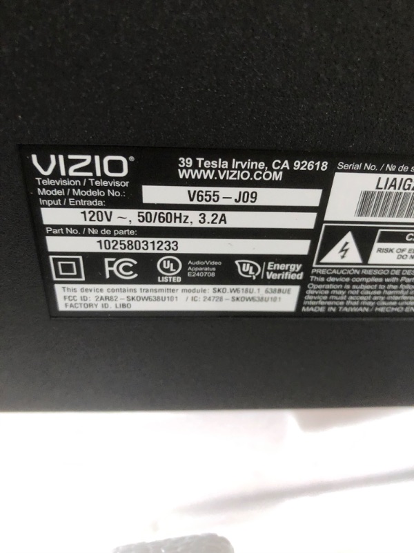 Photo 3 of ***DOES NOT POWER ON**VIZIO 65-Inch V-Series 4K UHD LED HDR Smart TV with Apple AirPlay and Chromecast Built-in, Dolby Vision, HDR10+, HDMI 2.1, Auto Game Mode and Low Latency Gaming, V655-J09, 2021 Model
