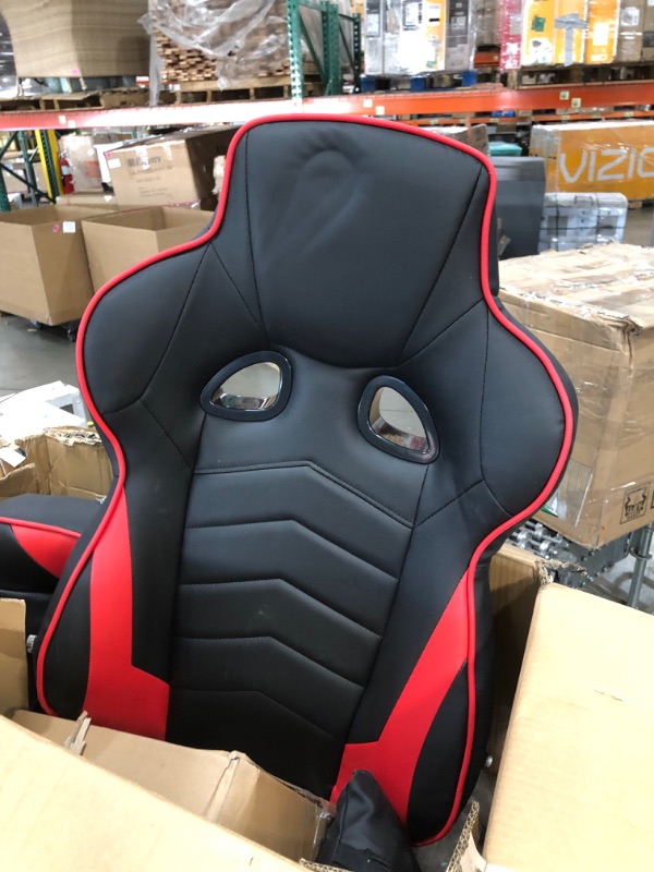 Photo 3 of RESPAWN RSP-110 Racing Style Gaming, Reclining Ergonomic Chair with Footrest, Red
