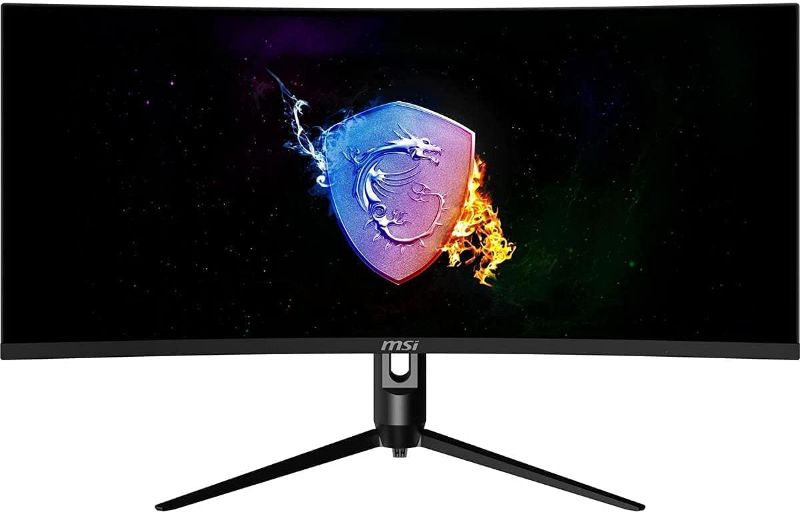 Photo 1 of MSI Optix MAG342CQR 1500R Curvature 21:9 Aspect Ratio Narrow Bezel 1ms 3440 x 1440 (UWQHD) 144Hz Refresh Rate Tilt/Swivel/Height/Pivot Adjustment 34" AMD Freesync Gaming Curved Monitor
