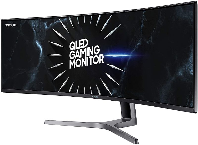 Photo 1 of SAMSUNG LC49RG90SSNXZA 49-Inch CRG9 Curved Gaming Monitor, Black, QHD, 120Hz*LIGHT USE*SCREEN TURNS ON BUT DOES NOT DISPLAY ANY IMAGE*NO VISIBLE DAMAGE*
