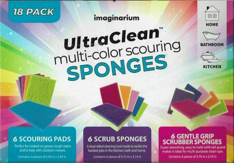 Photo 1 of 3pck- 18 PACK ULTRA CLEAN MULTI-COLOR SCOURING SPONGES
