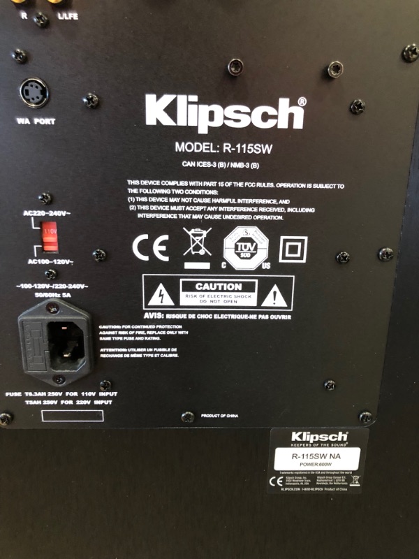 Photo 1 of Klipsch R-115sw Subwoofer
