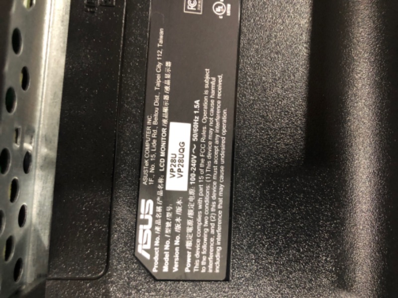 Photo 1 of ASUS VP28UQG 28" 4K/UHD 3840x2160 1ms DP HDMI Adaptive Sync/FreeSync Eye Care Monitor
