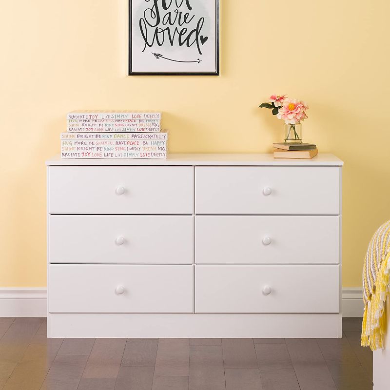 Photo 1 of **INCOMPLETE BOX 1 OF 2 ***Prepac Astrid 6 Drawer Dresser, White
