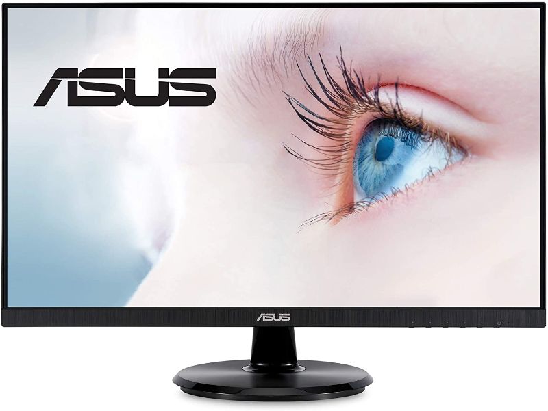 Photo 1 of ASUS VA24D 23.8” Monitor, 1080P Full HD, 75Hz, IPS, Adaptive-Sync/FreeSync, Eye Care, HDMI DisplayPort VGA, Frameless, VESA Wall Mountable
