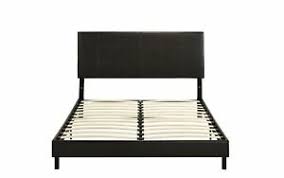 Photo 1 of  Classic Faux Leather Dark Brown Platform Bed Frame (Full) *** MISSING SOME HARDWARE****