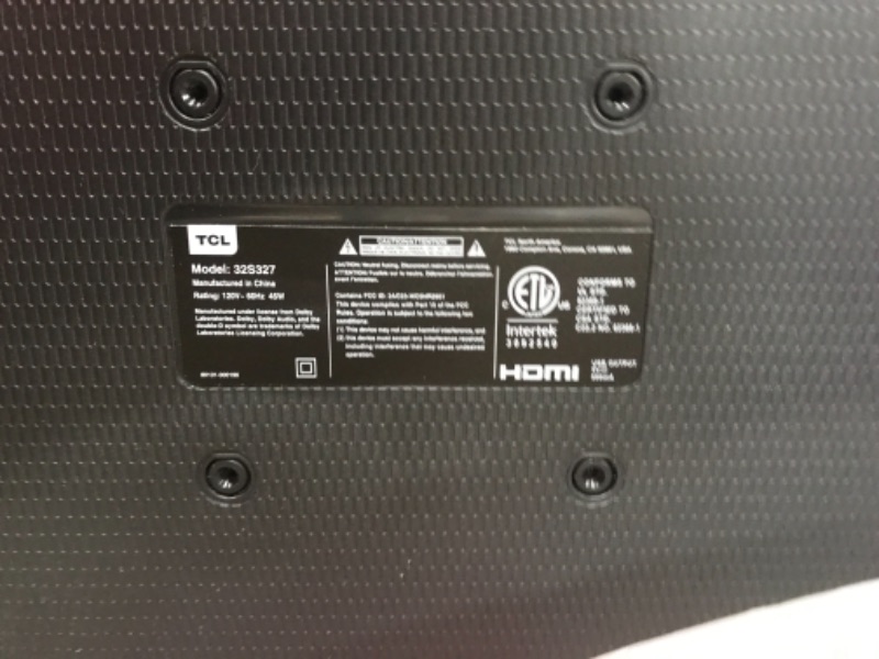 Photo 1 of TCL 32-inch 1080p Roku Smart LED TV - 32S327, 2019 Model *** NO LEGS*** NO REMOTE***