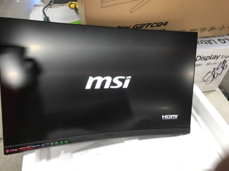 Photo 2 of MSI Full HD Non-Glare 1ms 2560 x 1440 165Hz Refresh Rate 2K Resolution Free Sync 27" Curved Gaming Monitor (Optix G27CQ4) - Black
