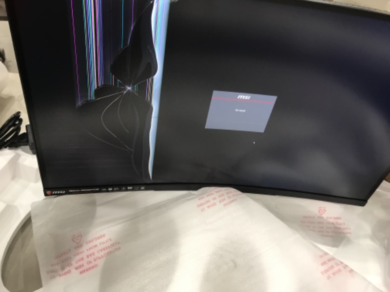Photo 3 of ***DAMAGED SEE PICTURES***
MSI Full HD Gaming Red LED Non-Glare Super Narrow Bezel 1ms 2560 x 1440 144Hz Refresh Rate 2K Resolution Free Sync 27” Curved Gaming Monitor (Optix MAG27CQ)
