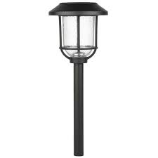 Photo 1 of 3 PACK**14 Lumens Solar Black LED Metal and Glass Landscape Pathway Light
