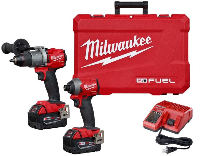 Photo 1 of USED MILWAUKEE 2997-27, 48-11-1852, 48-59-1808 Cordless Combination Kit,7 Tools,18V
