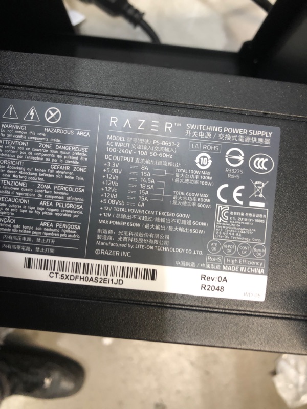 Photo 1 of Razer Core X Aluminum External GPU Enclosure (eGPU): Compatible with Windows & MacOS Thunderbolt 3 Laptops