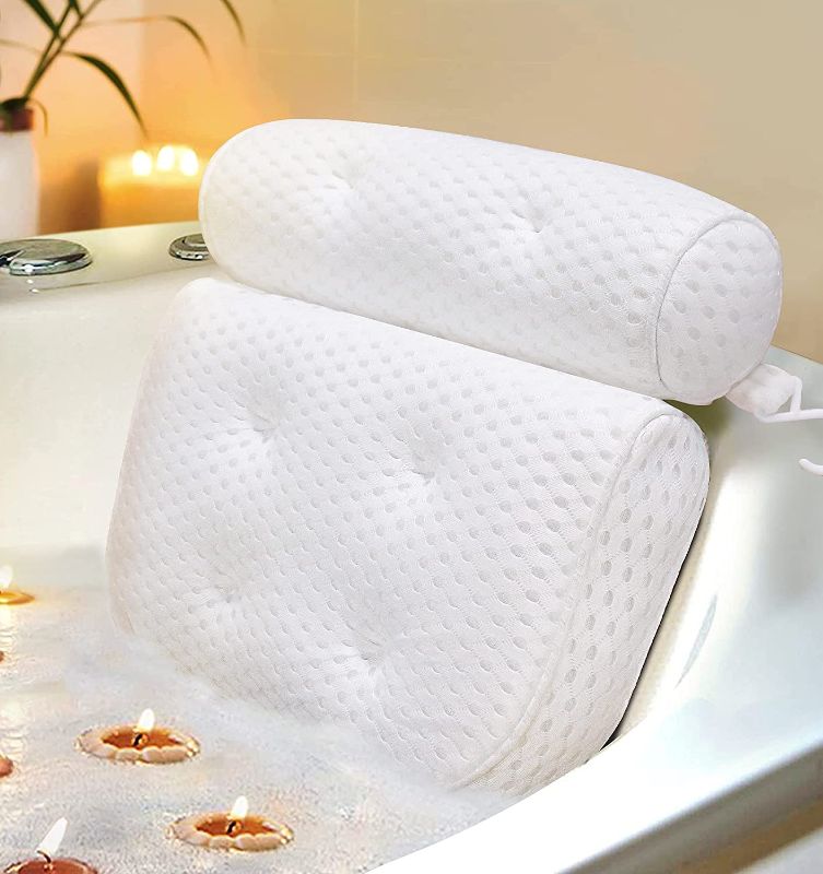 Photo 1 of  Bath Pillow, Bathtub Pillow with Anti-Slip Suction Cups