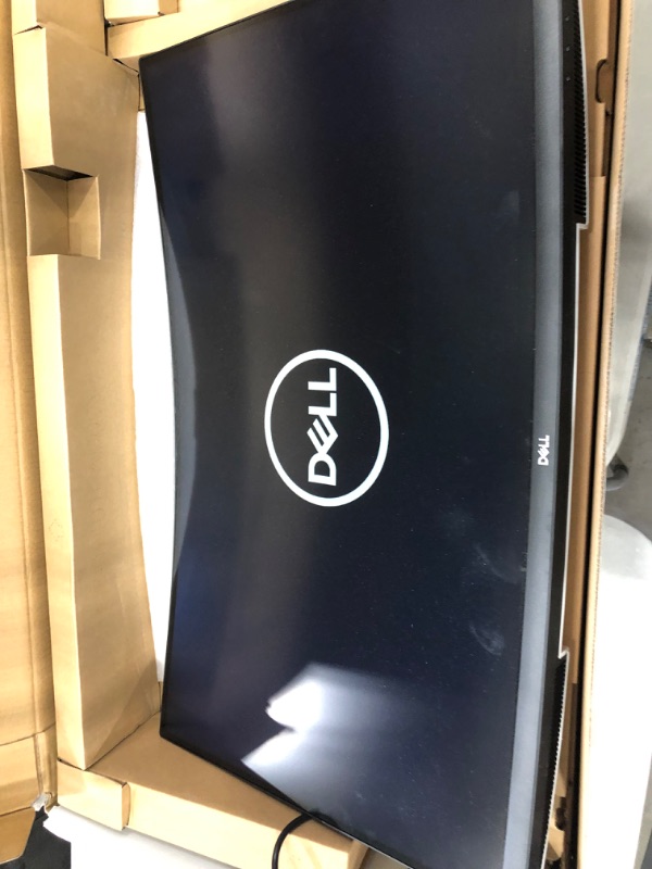 Photo 2 of Dell S3221QS 32 Inch Curved 4K UHD, VA Ultra-Thin Bezel Monitor, AMD FreeSync, HDMI, DisplayPort, Built in Speakers, VESA Certified, Silver, Latest Edition